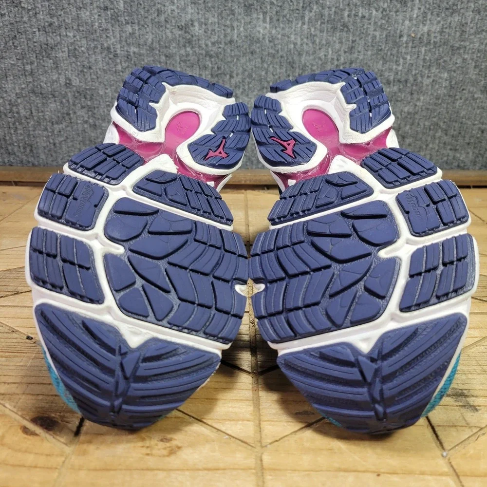 Mizuno Wave Inspire 16 Women's 7 Sneaker Waveknit Enamel Blueโ Running Shoes Gym - Picture 9 of 13